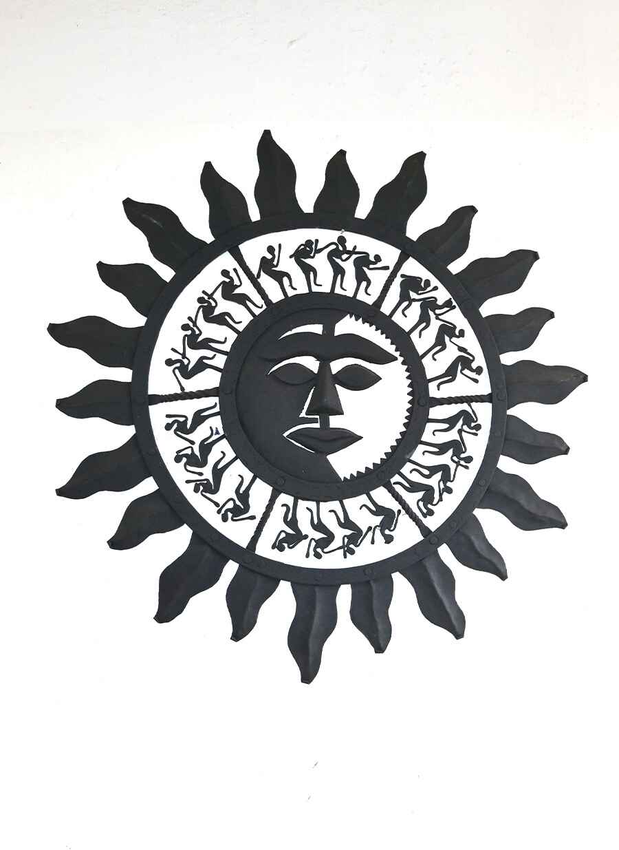 Wrought Iron Wall Hanging Sun