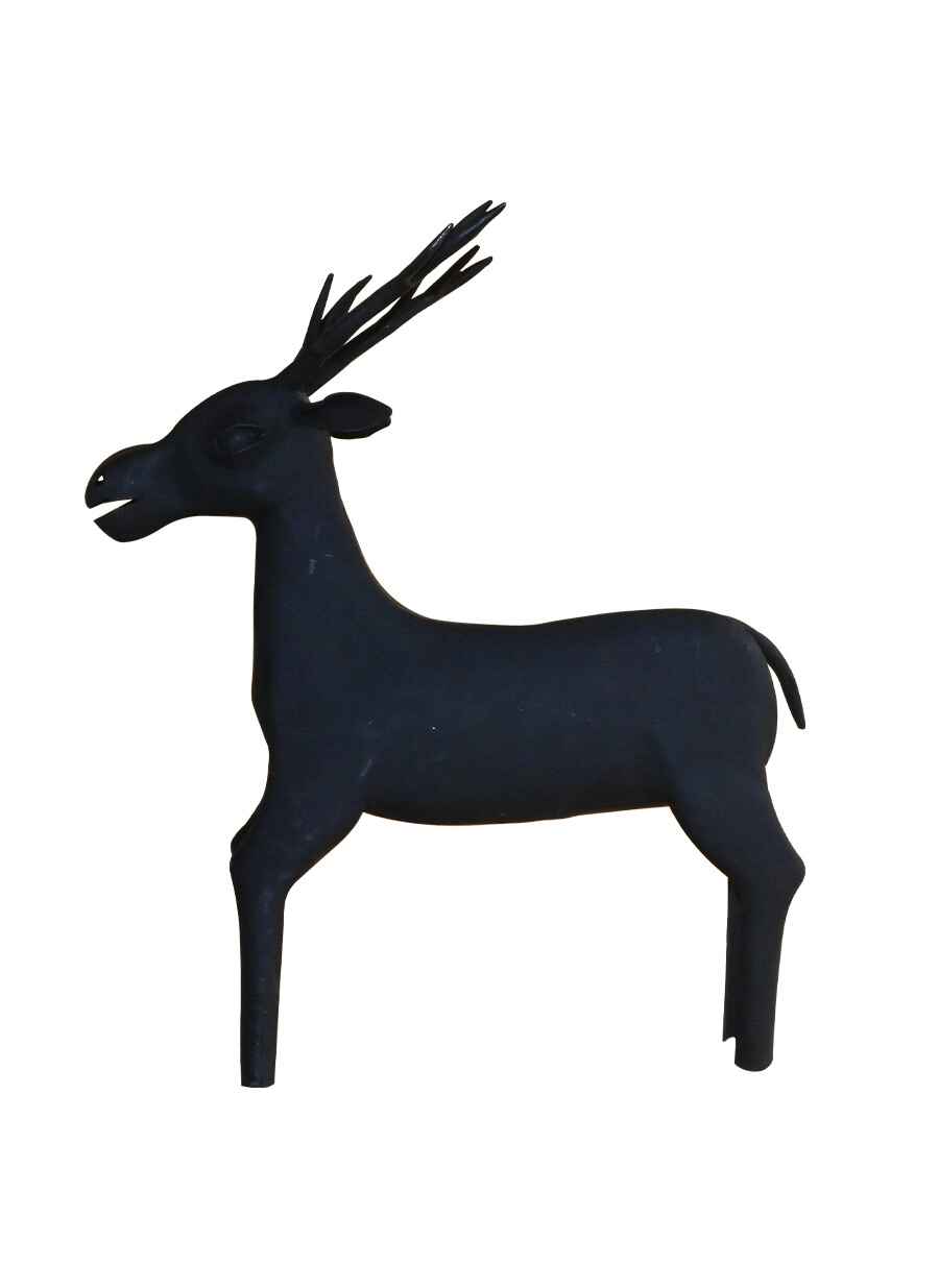 Wrought Iron Heavy Table Top Deer - 10 Inch