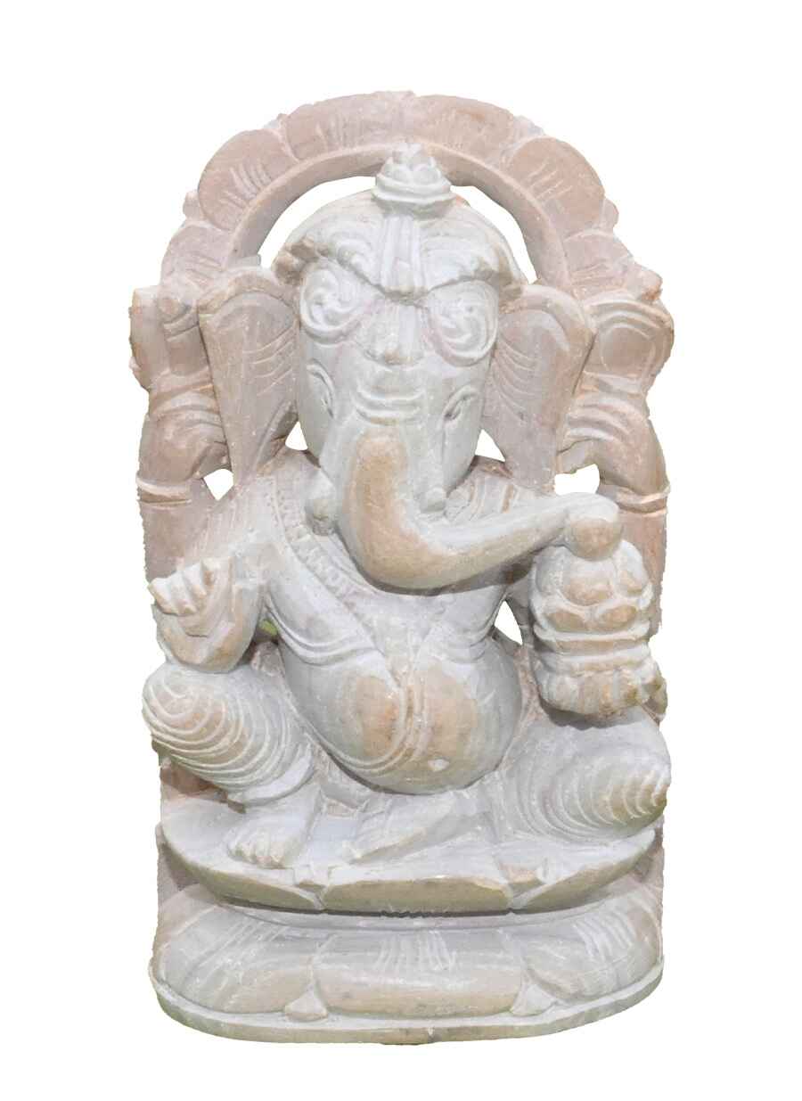 Pink Stone Ganesh, 4 Inch - 1
