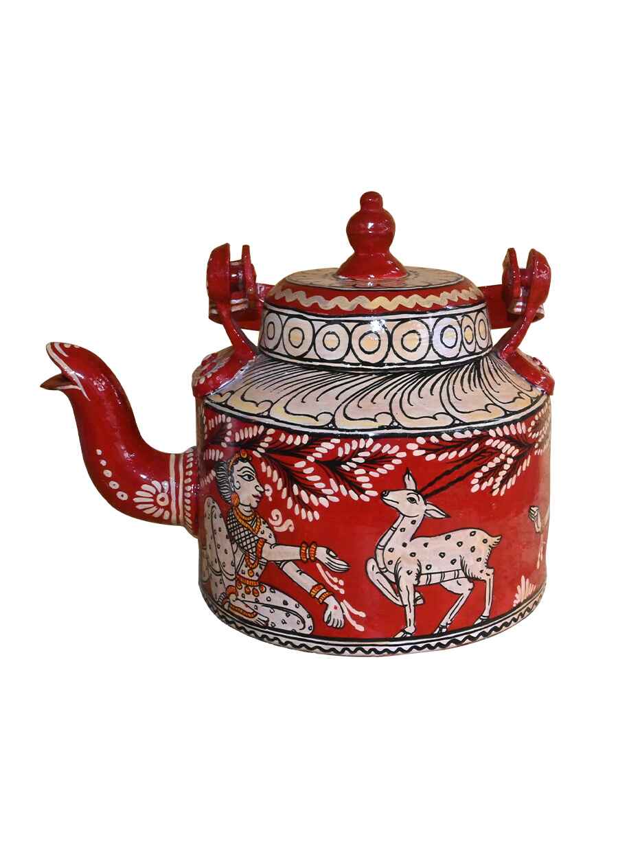 Patachitra Kettle- Red - 1
