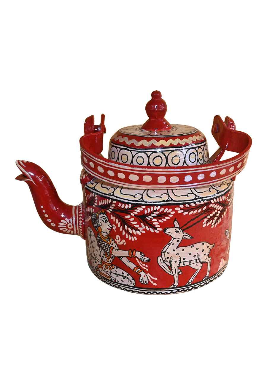 PATACHITRA KETTLE- RED