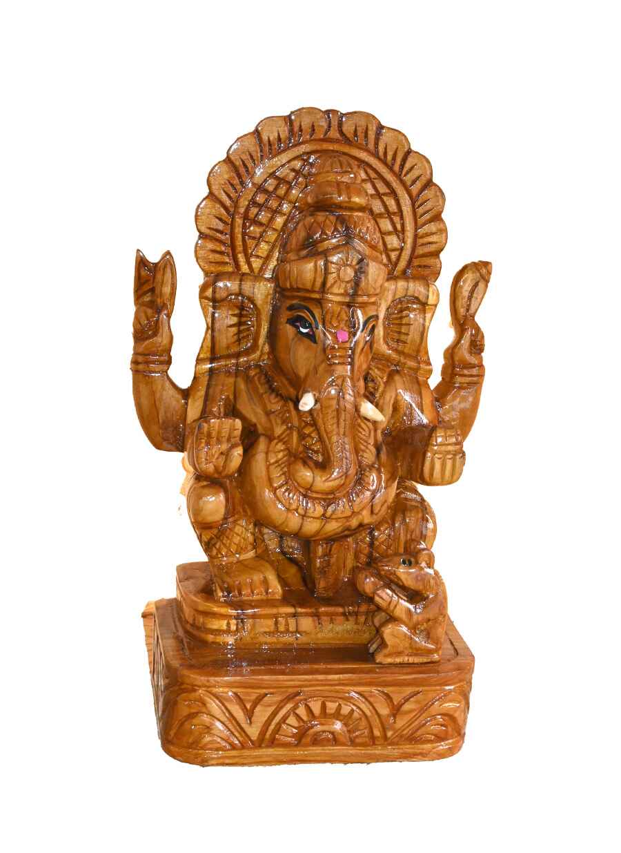 Wooden Big Size Ganesh Murti