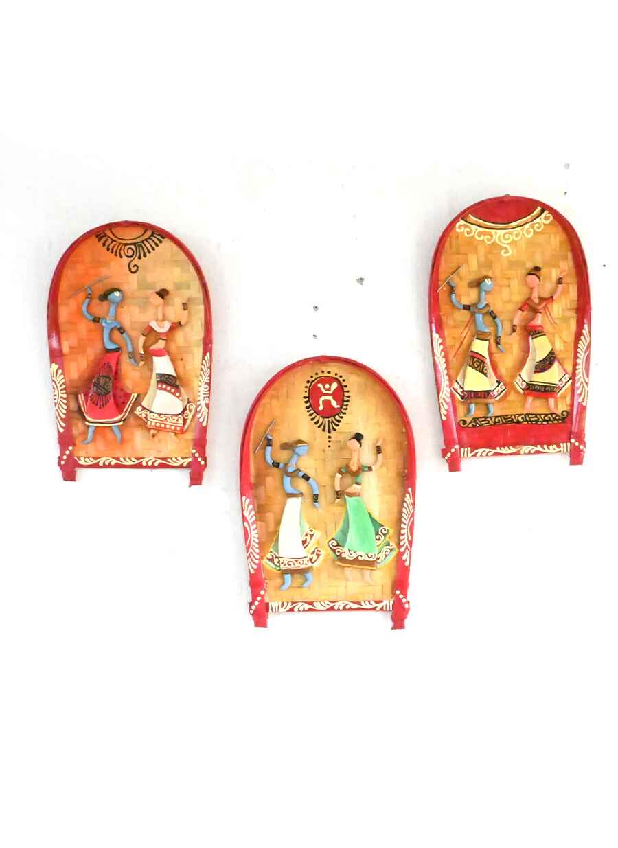 Clay Art Bamboo Rice Try (Kulo) Wall Hanging Set - 1