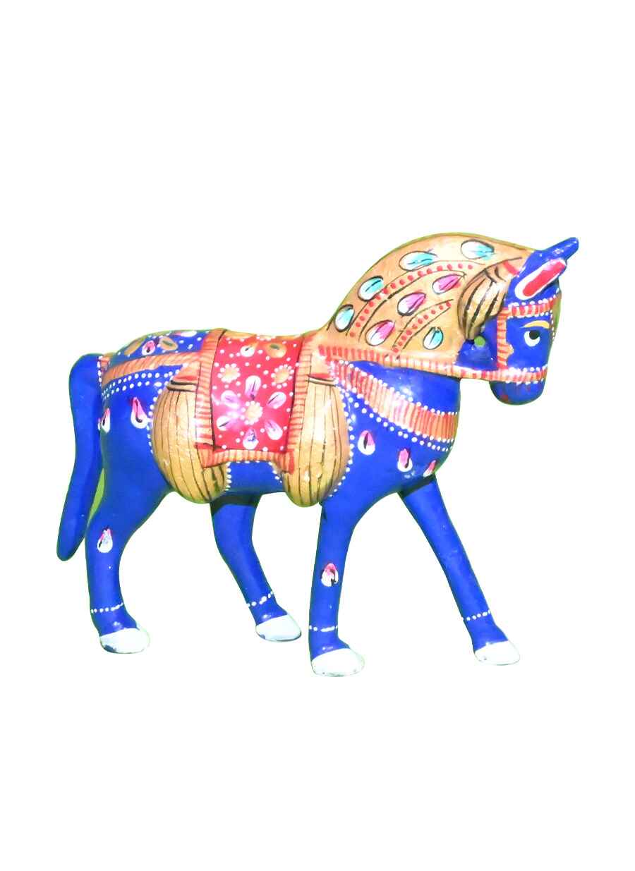 Metal Meenakari Horse - 1