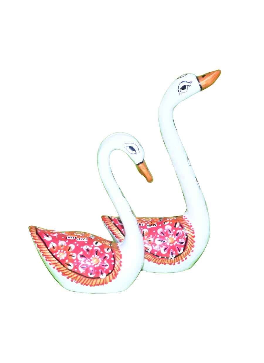 Metal Meenakari Swan Set - 3