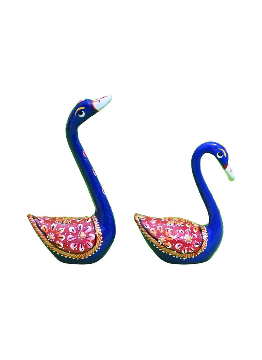 Metal Meenakari Swan Set - 1