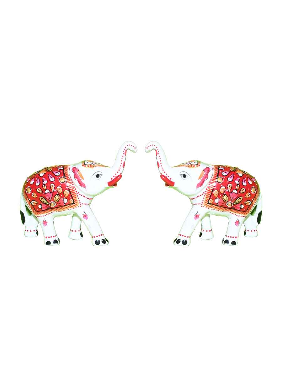 Metal Meenakari Elephant Set - 1