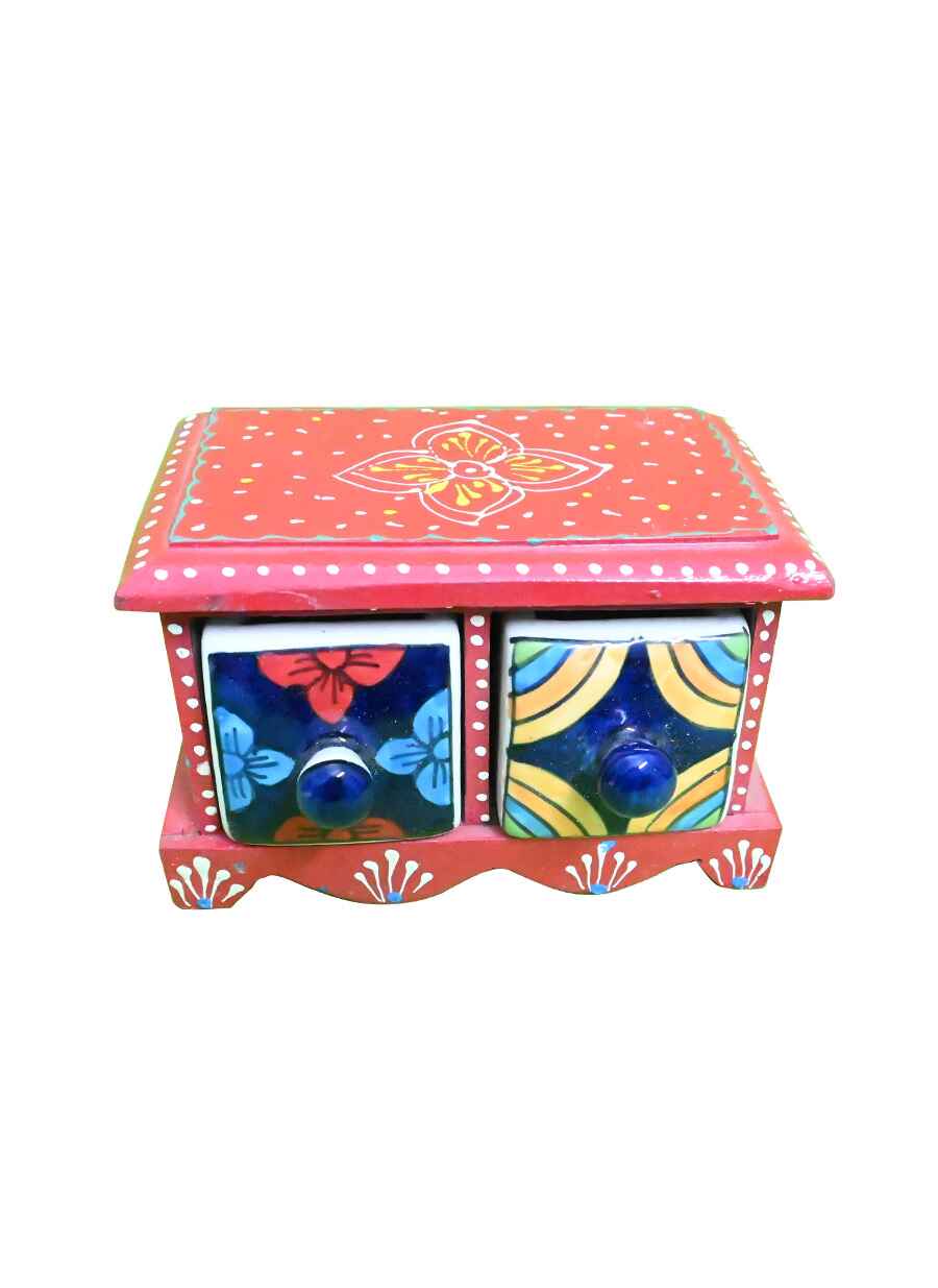 Wooden Home Decore Double Box - 1