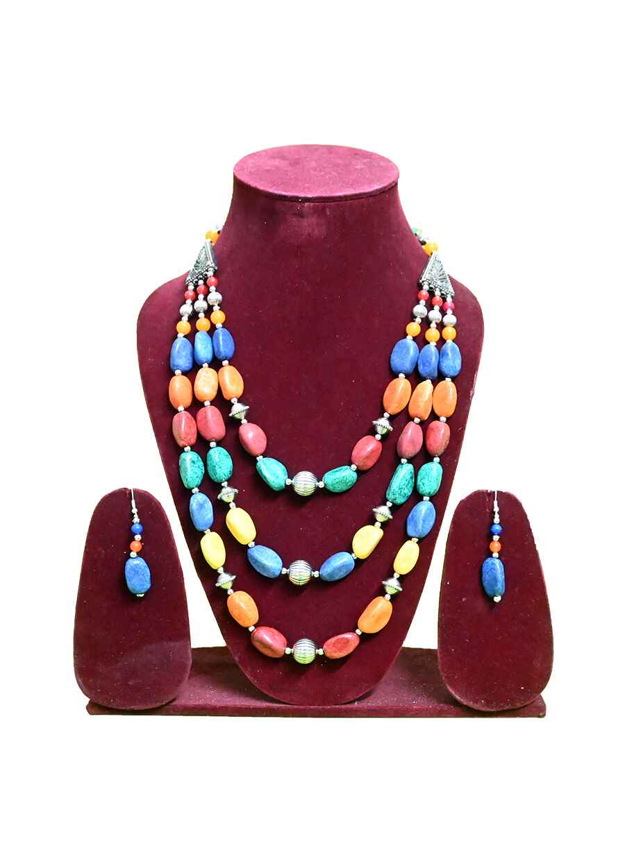 Tribal Beaded Necklace - 4