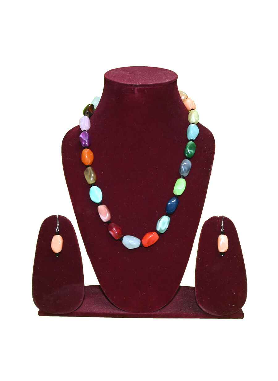 Stone Beaded Tribal Necklace - 2