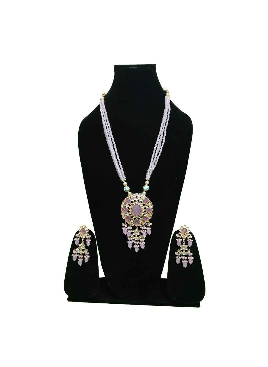 Crystal With Monalisa Beaded NeckLace - 4