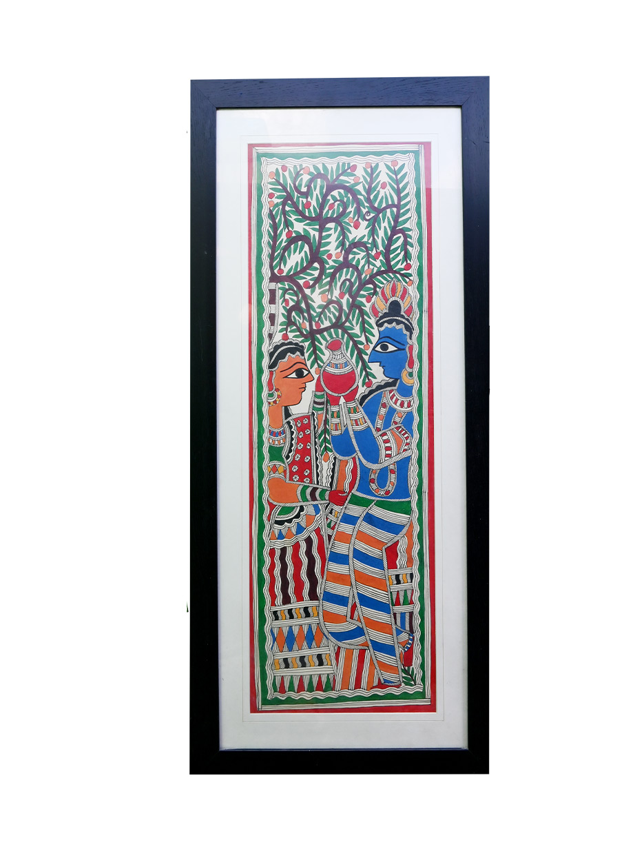 Madhubani Painting for Home Decor - Type-6 (18 x 36 Inch) Weight 3kg