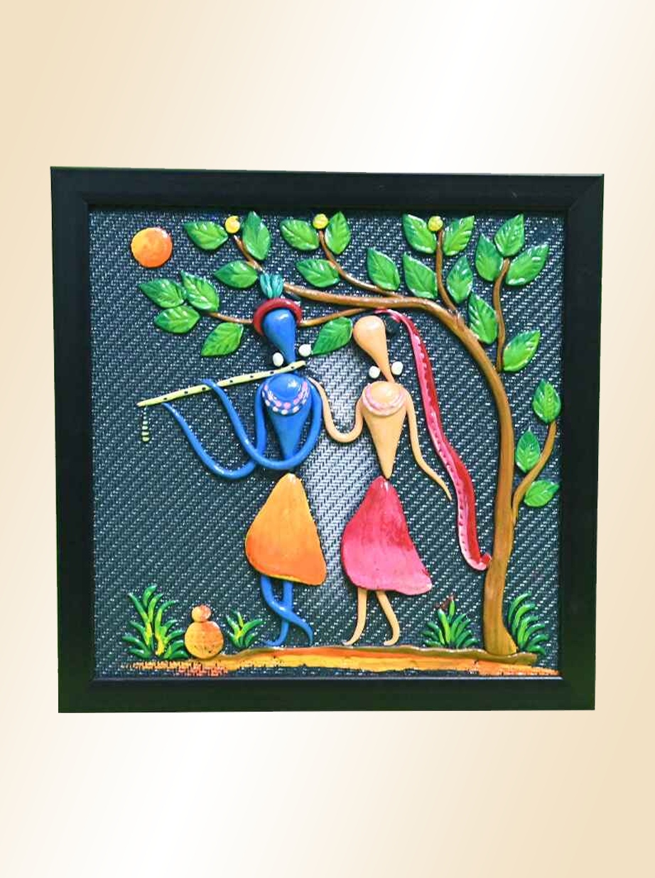 Radha Krishna Standing Wall Hanging
