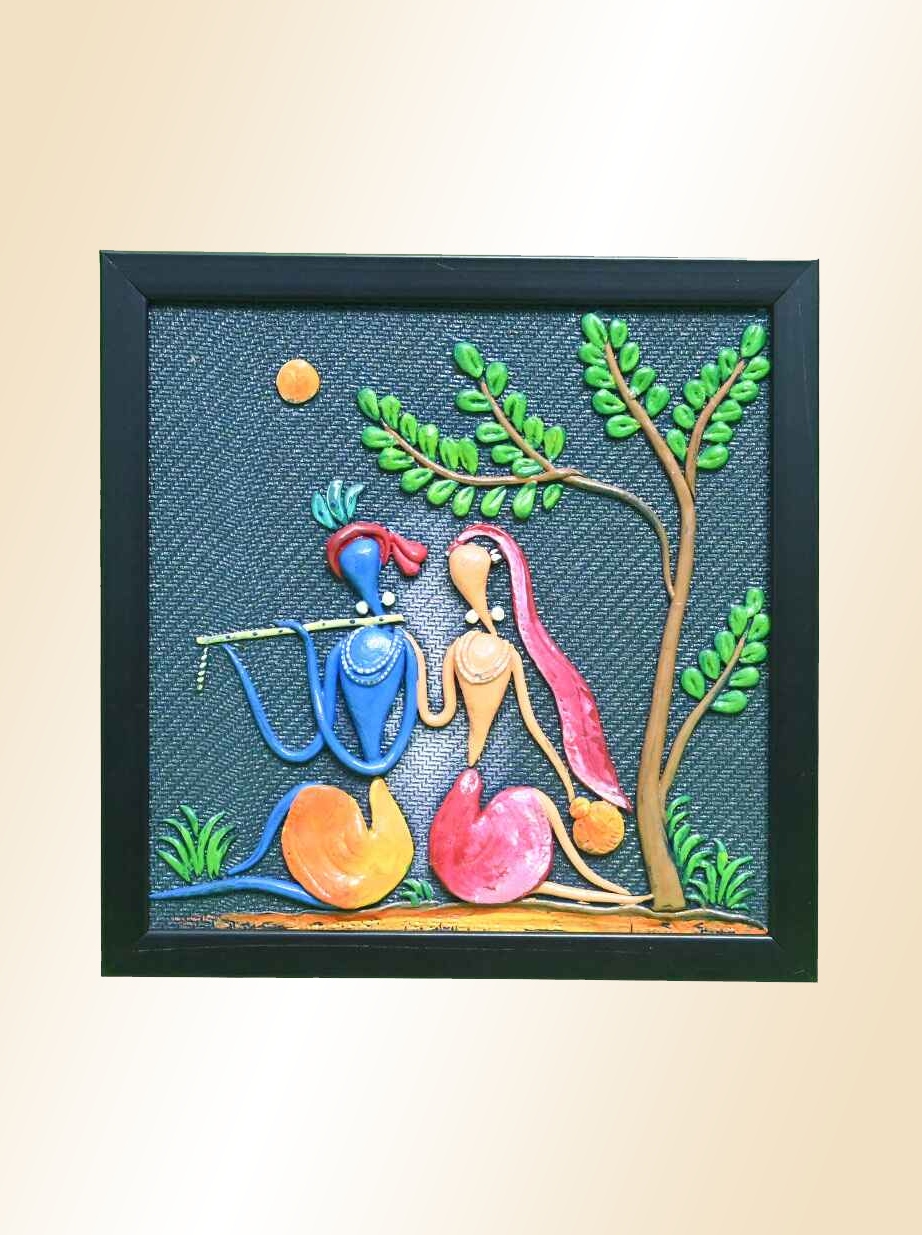 Radha Krishna Sitting Wall Hanging