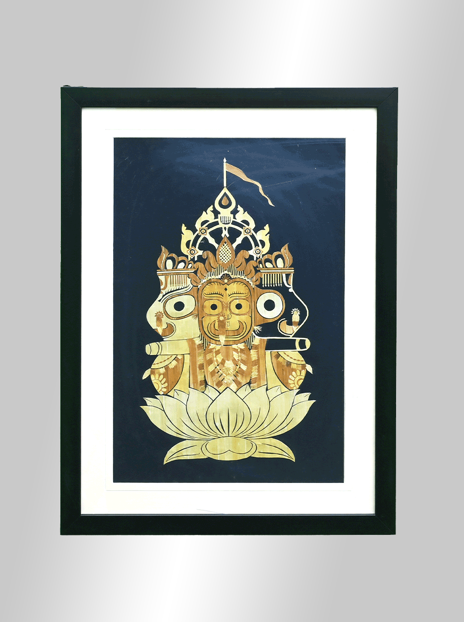 Paddy Straw Lord Jagannath, Balabhadra and Devi Subhadra Home Decor