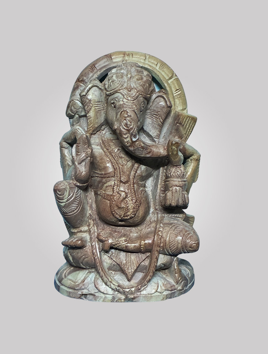 Pink Stone Ganesh perfect for home decor and worship - 1