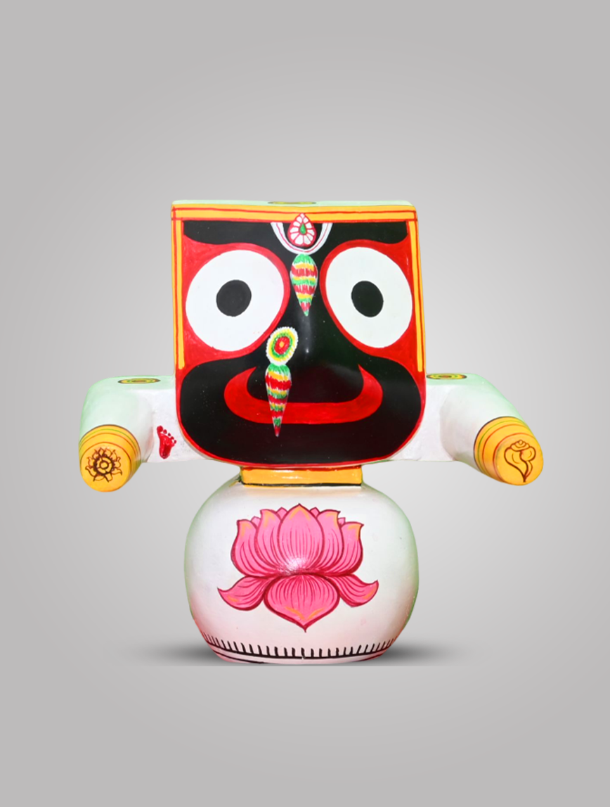 pure neem wood only lord jagannath statue - 1